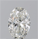 Natural Diamond 0.71 Carats, Oval with  Cut, H Color, VS2 Clarity and Certified by GIA
