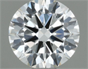 Natural Diamond 0.50 Carats, Round with Excellent Cut, H Color, VVS1 Clarity and Certified by IGI