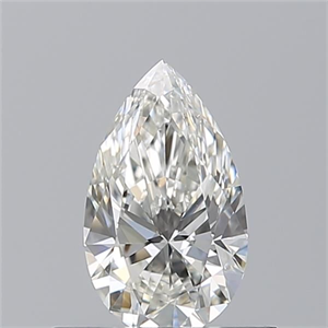 Picture of Natural Diamond 0.51 Carats, Pear with  Cut, H Color, IF Clarity and Certified by GIA