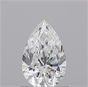 Natural Diamond 0.72 Carats, Pear with  Cut, D Color, VVS2 Clarity and Certified by GIA