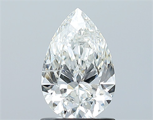 Picture of Natural Diamond 1.04 Carats, Pear with  Cut, H Color, SI2 Clarity and Certified by GIA