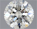 Natural Diamond 0.40 Carats, Round with Excellent Cut, J Color, VVS2 Clarity and Certified by GIA