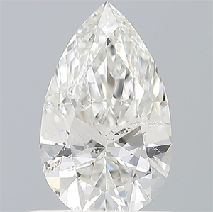 Picture of Natural Diamond 0.63 Carats, Pear with  Cut, F Color, SI2 Clarity and Certified by IGI