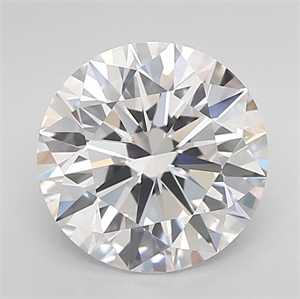 Picture of Lab Grown Diamond 2.55 Carats, Round with Ideal Cut, D Color, IF Clarity and Certified by IGI
