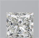 Natural Diamond 0.80 Carats, Princess with  Cut, J Color, VVS1 Clarity and Certified by GIA