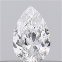 Natural Diamond 0.19 Carats, Pear with  Cut, E Color, SI1 Clarity and Certified by GIA
