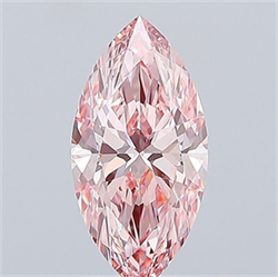 Picture of Lab Grown Diamond 2.07 Carats, Marquise with  Cut, Fancy Vivid Pink Color, VS1 Clarity and Certified by IGI