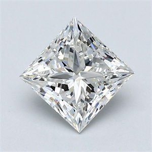 Picture of Natural Diamond 1.01 Carats, Princess with  Cut, H Color, SI1 Clarity and Certified by GIA