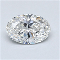 Natural Diamond 0.80 Carats, Oval with  Cut, F Color, VS2 Clarity and Certified by GIA