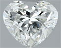 Natural Diamond 0.50 Carats, Heart with  Cut, H Color, VS1 Clarity and Certified by IGI