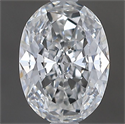 Natural Diamond 0.50 Carats, Oval with  Cut, F Color, VS2 Clarity and Certified by GIA