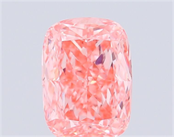 Picture of Lab Grown Diamond 3.00 Carats, CUSHION MODIFIED with  Cut, Fancy Vivid Pink Color, VVS2 Clarity and Certified by IGI