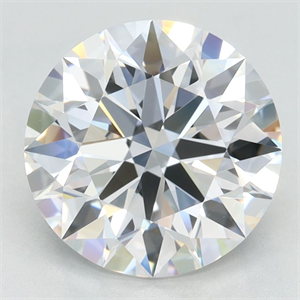 Picture of Lab Grown Diamond 2.84 Carats, Round with Excellent Cut, D Color, VVS1 Clarity and Certified by GIA
