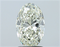 Natural Diamond 1.70 Carats, Oval with  Cut, K Color, SI2 Clarity and Certified by GIA