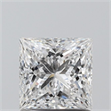 Natural Diamond 1.01 Carats, Princess with  Cut, E Color, SI1 Clarity and Certified by GIA