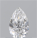 Natural Diamond 0.50 Carats, Pear with  Cut, E Color, VVS2 Clarity and Certified by GIA