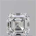Natural Diamond 0.71 Carats, Asscher with  Cut, F Color, IF Clarity and Certified by GIA