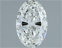 Natural Diamond 1.00 Carats, Oval with  Cut, H Color, VVS1 Clarity and Certified by IGI