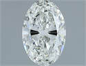 Natural Diamond 1.00 Carats, Oval with  Cut, H Color, VVS1 Clarity and Certified by IGI