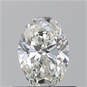 Natural Diamond 0.60 Carats, Oval with  Cut, H Color, VVS1 Clarity and Certified by GIA