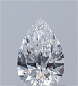 Natural Diamond 0.50 Carats, Pear with  Cut, D Color, SI1 Clarity and Certified by GIA