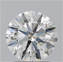 Natural Diamond 2.01 Carats, Round with Excellent Cut, K Color, SI1 Clarity and Certified by GIA