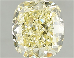 Picture of Lab Grown Diamond 1.98 Carats, CUSHION MODIFIED with  Cut, Fancy Intense Yellow Color, VS2 Clarity and Certified by IGI