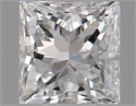 Natural Diamond 0.31 Carats, Princess with  Cut, F Color, SI1 Clarity and Certified by GIA