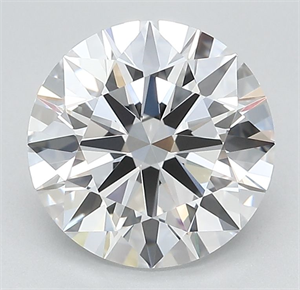 Picture of Lab Grown Diamond 2.70 Carats, Round with Ideal Cut, D Color, IF Clarity and Certified by IGI