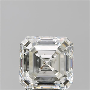 Picture of Natural Diamond 4.10 Carats, Asscher with  Cut, J Color, SI2 Clarity and Certified by GIA