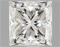 Natural Diamond 0.50 Carats, Princess with  Cut, H Color, VVS2 Clarity and Certified by GIA