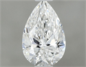 Natural Diamond 0.50 Carats, Pear with  Cut, E Color, VVS1 Clarity and Certified by GIA
