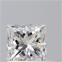 Natural Diamond 0.46 Carats, Princess with  Cut, F Color, VS2 Clarity and Certified by GIA