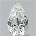Natural Diamond 0.66 Carats, Pear with  Cut, F Color, VS1 Clarity and Certified by GIA