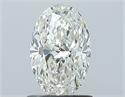 Natural Diamond 1.00 Carats, Oval with  Cut, I Color, SI1 Clarity and Certified by GIA