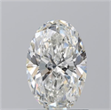 Natural Diamond 1.22 Carats, Oval with  Cut, H Color, SI2 Clarity and Certified by GIA