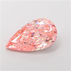 Picture of Lab Grown Diamond 4.43 Carats, Pear with  Cut, Fancy Vivid Pink Color, VVS2 Clarity and Certified by IGI