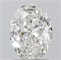 Natural Diamond 1.20 Carats, Oval with  Cut, H Color, SI2 Clarity and Certified by GIA