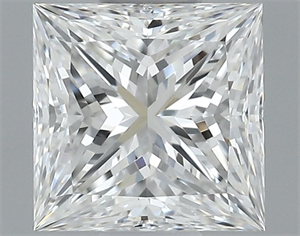 Picture of Natural Diamond 0.60 Carats, Princess with  Cut, E Color, VVS2 Clarity and Certified by GIA