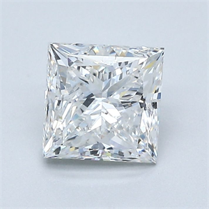 Picture of Natural Diamond 1.20 Carats, Princess with  Cut, F Color, VS2 Clarity and Certified by GIA