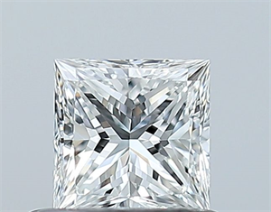 Picture of Natural Diamond 0.50 Carats, Princess with  Cut, E Color, VVS1 Clarity and Certified by GIA