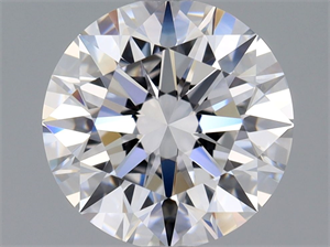 Picture of Natural Diamond 1.55 Carats, Round with Excellent Cut, D Color, FL Clarity and Certified by GIA
