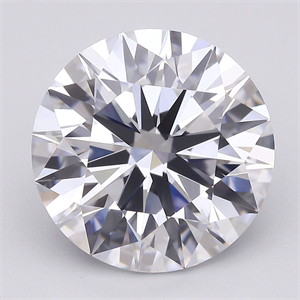 Picture of Lab Grown Diamond 4.08 Carats, Round with Ideal Cut, F Color, IF Clarity and Certified by IGI