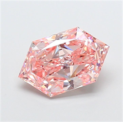 Picture of Lab Grown Diamond 2.53 Carats, HEXAGONAL with  Cut, Fancy Vivid Pink Color, VS1 Clarity and Certified by IGI
