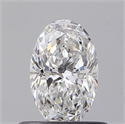 Natural Diamond 0.50 Carats, Oval with  Cut, E Color, SI2 Clarity and Certified by GIA