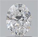 Natural Diamond 0.70 Carats, Oval with  Cut, D Color, VS2 Clarity and Certified by GIA