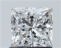 Natural Diamond 1.02 Carats, Princess with  Cut, F Color, SI2 Clarity and Certified by GIA