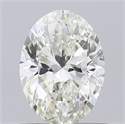 Natural Diamond 0.70 Carats, Oval with  Cut, K Color, SI2 Clarity and Certified by GIA