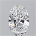 Natural Diamond 2.02 Carats, Oval with  Cut, D Color, SI1 Clarity and Certified by GIA