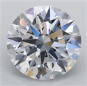 Lab Grown Diamond 1.09 Carats, Round with Ideal Cut, D Color, VVS2 Clarity and Certified by IGI